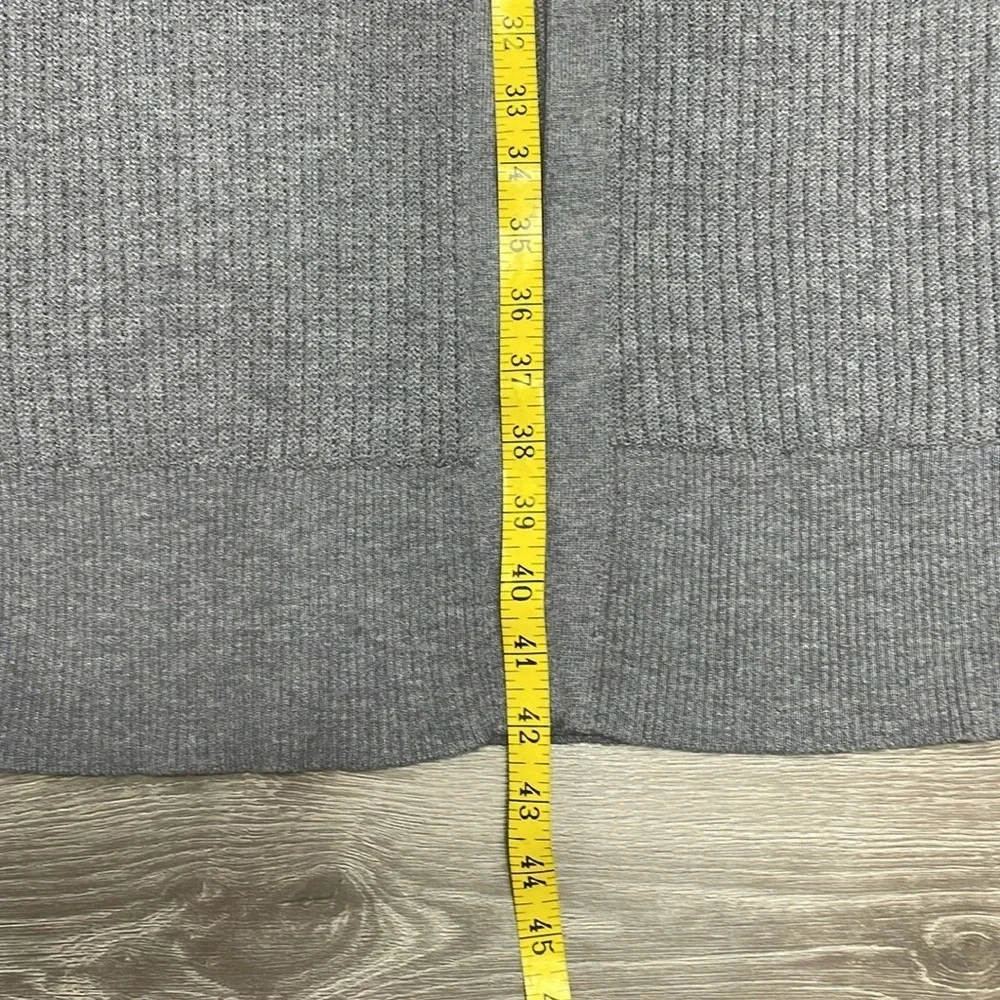 Athleta Long Sweater Duster Cardigan Merino Wool Blend Blue Gray S